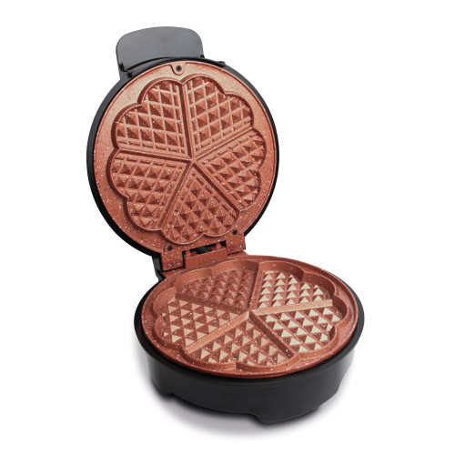 Wafflera Negra Platos Cobre Hew-906Nc