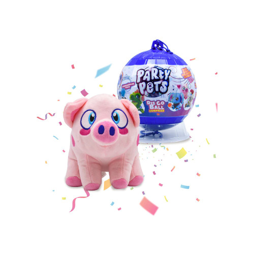 Party Pets Disco Ball Baby Piglet Peluche Con Sonido Y 3 Sorpresas