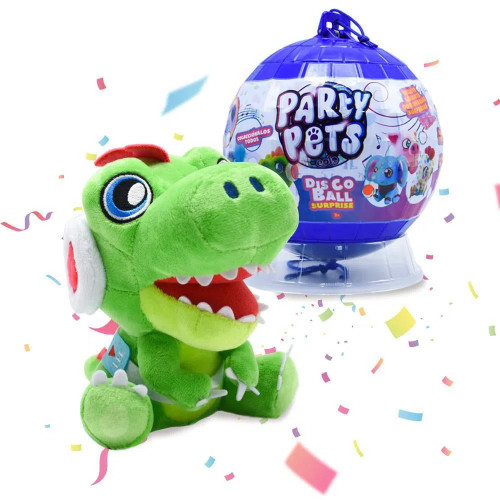 Party Pets Disco Ball Baby Rex Peluche Con Sonido 3 Sorpresas