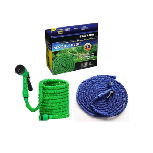 Manguera Expandible 45M Con Pistola Expansible Magic Hose Azul O Verde