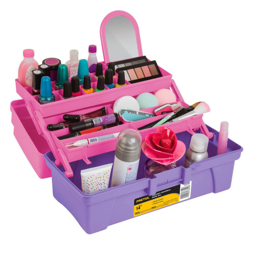 Caja Cosmetiquera 14 Pulgadas Rosa Morado - Pretul 25052