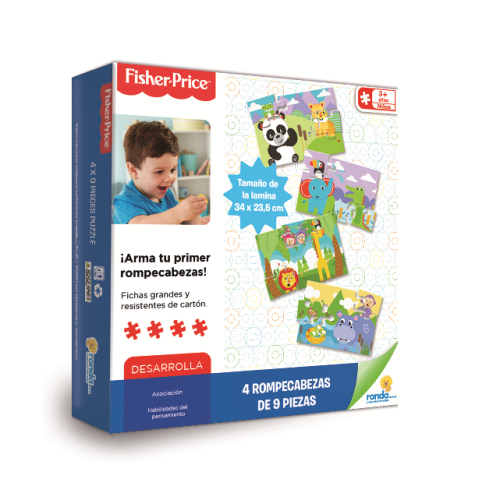 Rompecabezas 4 X 9 Pzas Fisher Price