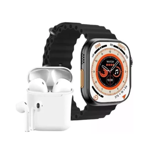 Combo Reloj Inteligente Ultra W8 + Auriculares