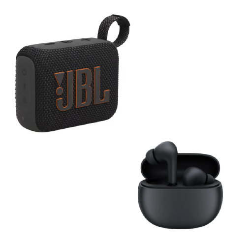 Parlante Jbl Go 4 Bluetooth 5.3 7 Horas Negro  + Audífonos Redmi Inalámbricos Bluetooth In Ear Buds 4 Active