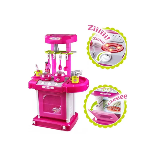 Cocina Infantil Maletin Pricesas Niñas Ollas Horno Juguete