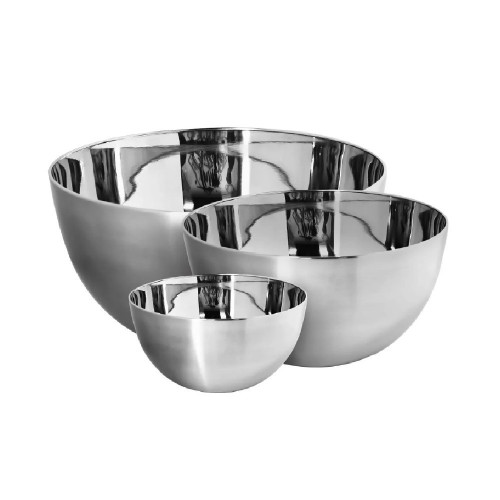 SET 3 BOWLS ACERO INOXIDABLE